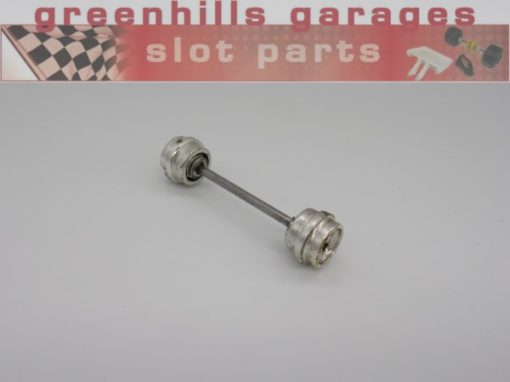 Greenhills Scalextric Mini Cooper Chrome Front Axle & Wheels C7 - Used - P7379