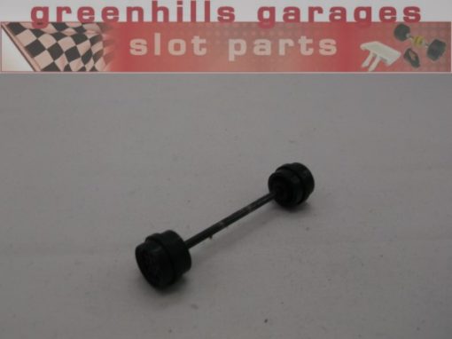 Greenhills Scalextric Dallara Indy Front Axle and Wheels Black - Used - P7431 JM** - Image 2