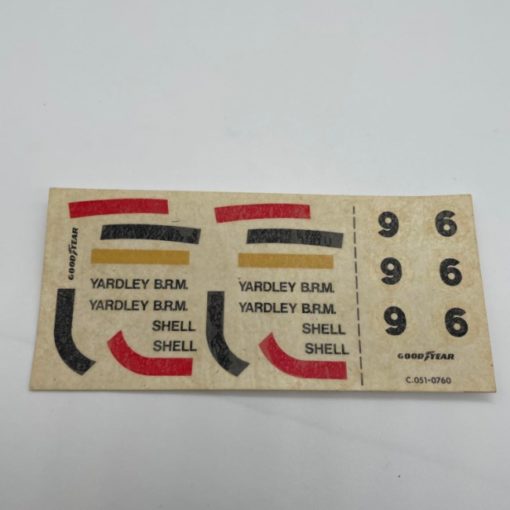 Greenhills Scalextric Yardley BRM C51 Decal Sheet - NEW - G45