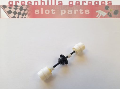 Greenhills Scalextric Team Car Formula 3 Rear Axle+Wheels White- New -P7693**