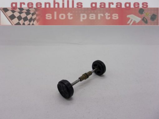 Greenhills Scalextric Vintage Cooper T53 C58 Front Axle+Wheels Black- Used- P7805**