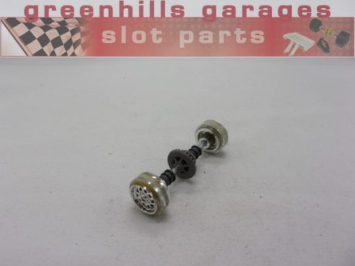 Greenhills Scalextric Toyota Celica Front/Rear Axle+Wheels+Gear Wheel- Used -P7848**