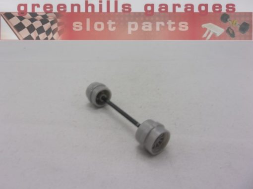 Greenhills Scalextric Start Single Steater Team Car Front Axle+Wheels Grey- Used - P7862**