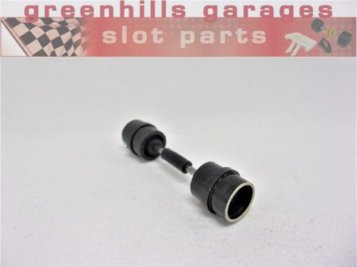Greenhills Scalextric Triumph TR7 Front Axle+Wheels with Spacer- Used - P8084**