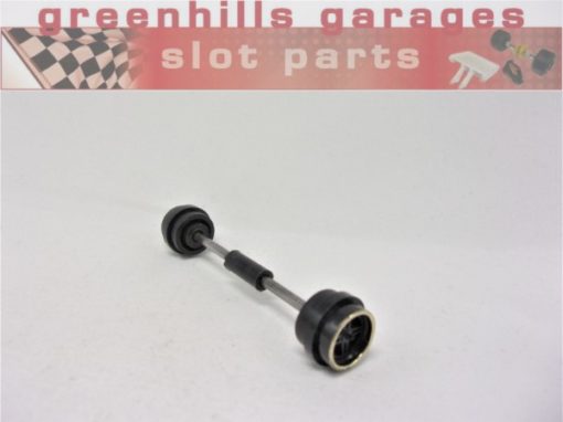 Greenhills Scalextric Tyrrell Elf Front Axle+Wheels Gold Rims- Used - P8071**