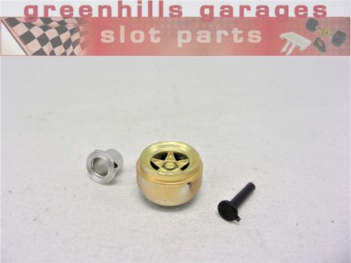 Greenhills Scalextric Spirit Ferrari 512M No 10 Front Wheel/Stub Axle/Mounting- Used -P8200**