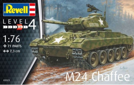 Greenhills Revell Military Tank Kit M24 Chaffee 03323 1.76 Scale - NEW - RPC005