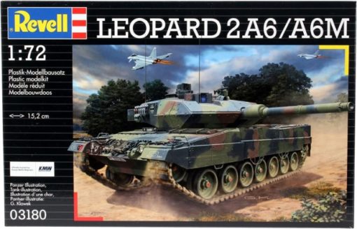 Greenhills Revell Military Tank Kit Leopard 2 A6/A6M 03180 1.72 Scale - NEW - RPC009