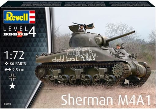 Greenhills Revell Military Tank Kit Sherman M4A1 03290 1.72 Scale - NEW - RPC012