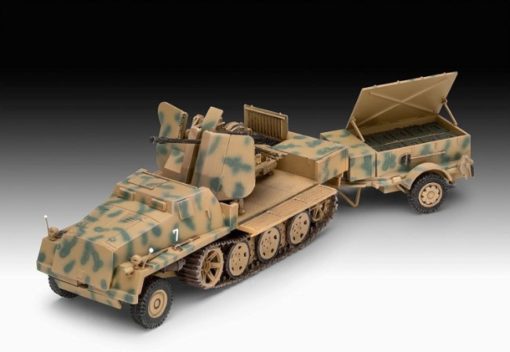 Greenhills Revell sWS with Flak43 & Sd.Ah58 Ammo Trailer 03293 1.72 Scale - NEW - RPC013 - Image 2