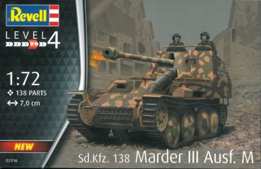 Greenhills Revell Military Kit Sd.Kfz.138 Marder III Ausf. M 03316 1.72 Scale - NEW - RPC022