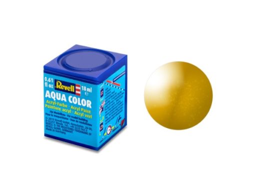 Greenhills Revell Aqua Colour Acrylic Paint Brass Metallic 18ML 36192 - NEW - C5370