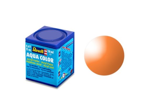 Greenhills Revell Aqua Colour Acrylic Paint Clear Orange 18ML 36730 - NEW - C5388