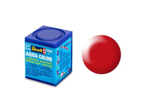 Greenhills Revell Aqua Colour Acrylic Paint Luminous Red Silk Matt 18ML 36332 - NEW - C5396