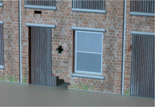 Greenhills Slot Car Building Derelict Terraced Houses Kit 1:43 Scale - Brand New - MACC848 - Image 7