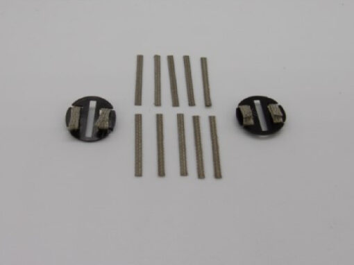 Greenhills Slot Parts 10 Tinned Copper Braids & 2 Braid Plates with Braid C8329 - Scalextric compatible  - G2993