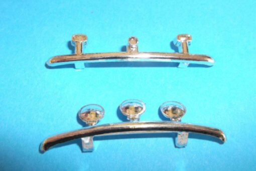 Greenhills Front & Rear Chrome Bumpers for Scalextric C7 Mini Cooper - New - G469