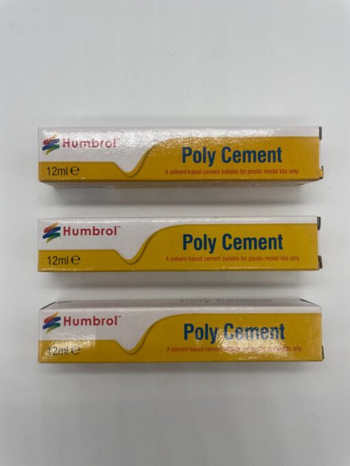 Greenhills Humbrol 12ml Tube of Poly Cement AE4021 x 3 - C5260