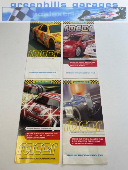 Greenhills Scalextric Racer Membership Application Forms x 4 - CAT63