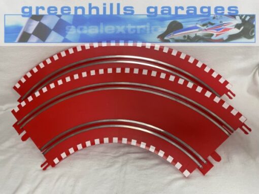 Greenhills Scalextric Start Disney Pixar Cars Red 90 Degree Curve Pair - Used - MT151