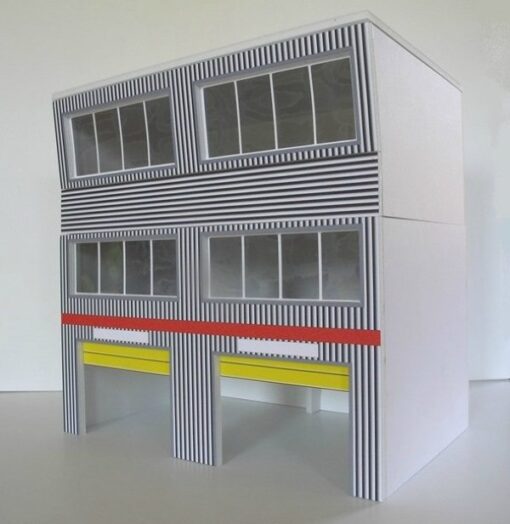 Greenhills Slot Car Building 3 Storey Modern Pit Boxes Kit 1:32 Scale - Brand New - MACC825 - Image 2