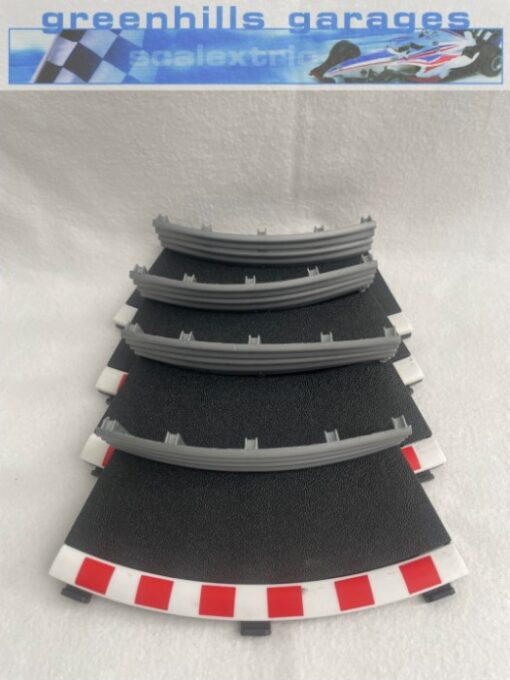 Greenhills Scalextric Radius 2 Curve Inner Borders & Fencing Black x 4 BC C8225 - Used - MACC994