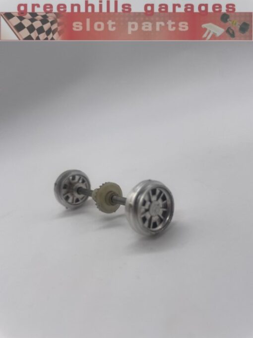 Greenhills Scalextric BRM C72 Chrome Rear Axle & Wheels - Used - P10045