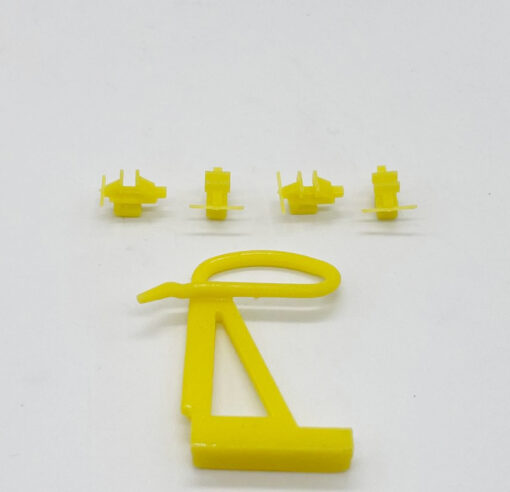 Greenhills Yellow Fuel Bracket & Hose + 4 x Vice's for Scalextric Pit Stop - NEW - GP67