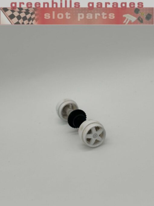 Greenhills Scalextric TVR T400R White Rear Axle & Wheels - Used - P10196