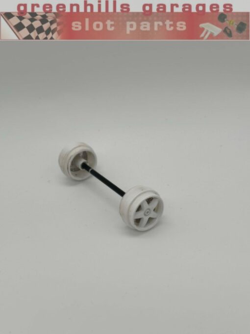 Greenhills Scalextric TVR T400R White Front Axle & Wheels - Used - P10197