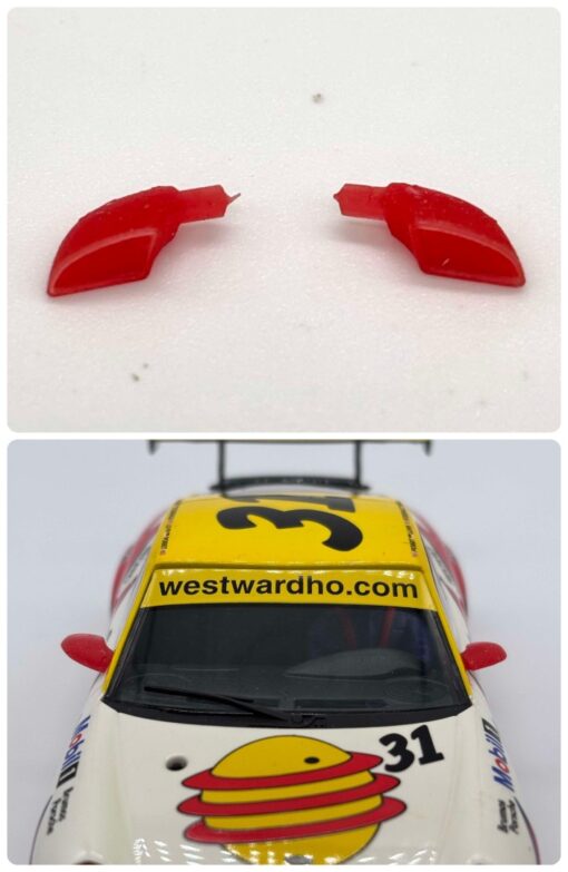 Greenhills Repro Red Wing Mirror Pair for Scalextric Porsche 911 GT3R - NEW - GP81