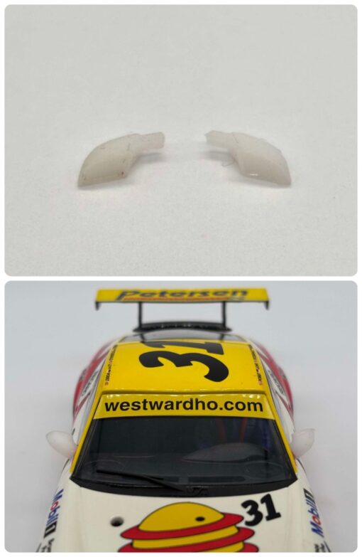 Greenhills Repro White Wing Mirror Pair for Scalextric Porsche 911 GT3R - NEW - GP85