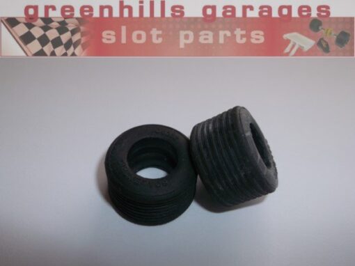 Greenhills Scalextric Leyland Roadtrain Racing Truck Tyre Pair - Used - P5541