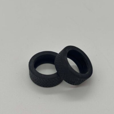Greenhills Scalextric Subaru Impreza No.7 C2531 Front Treaded Tyre Pair - Used - P10419